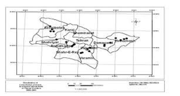پراکنش علف هاي هرز مزارع گندم آبي استان تهران با استفاده از سامانه اطلاعات جغرافيايي (GIS)
