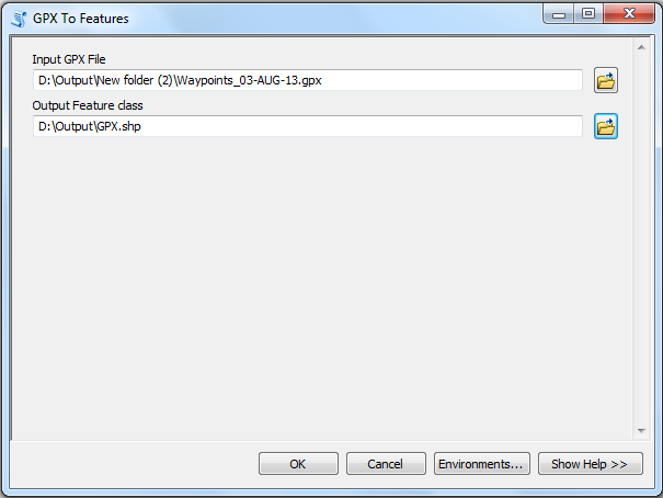 تبدیل فرمت GPX به فرمت Shapefile در GIS