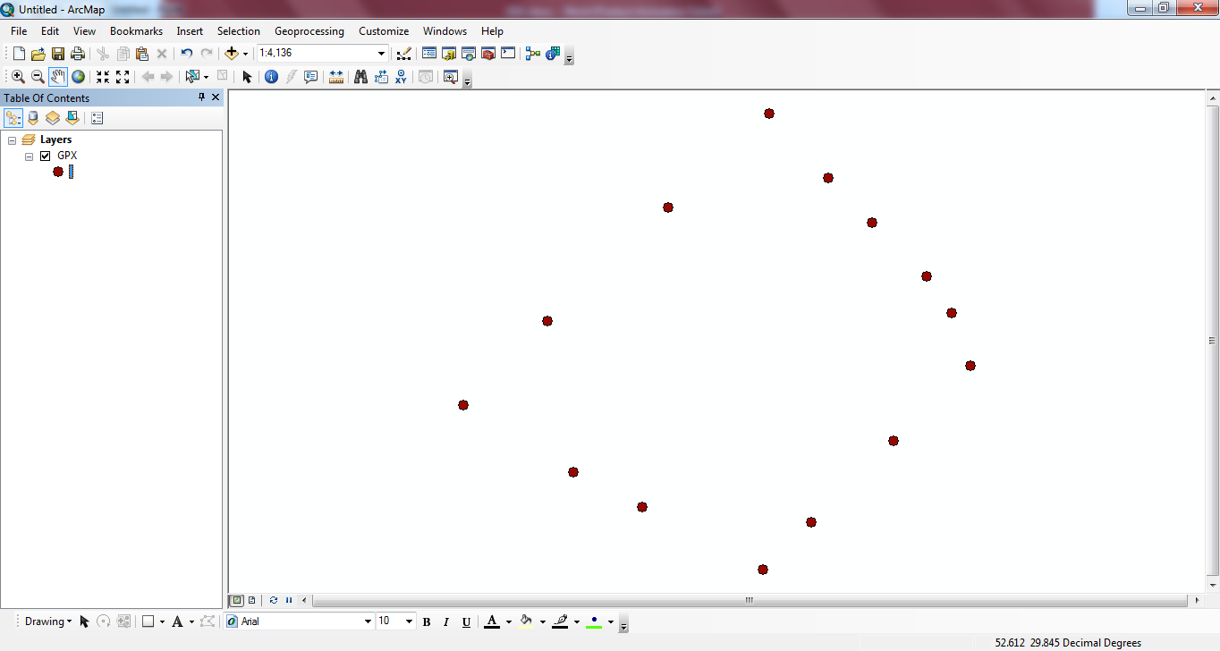 تبدیل فرمت GPX به فرمت Shapefile در GIS