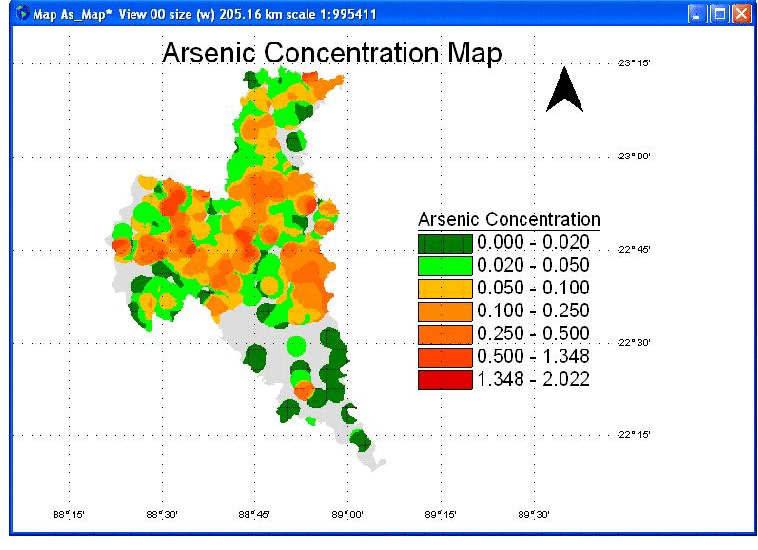 بررسي ميزان آرسنيك موجود در منابع آبي روستاهاي شهر ريوش و مقايسه با استانداردهاي موجود با استفاده از GIS