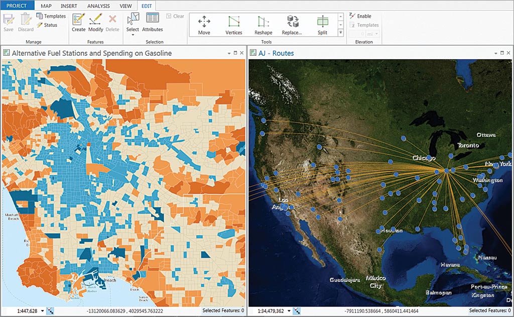 محیط نرم افزار arcgis pro
