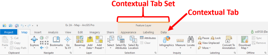 contextual tab