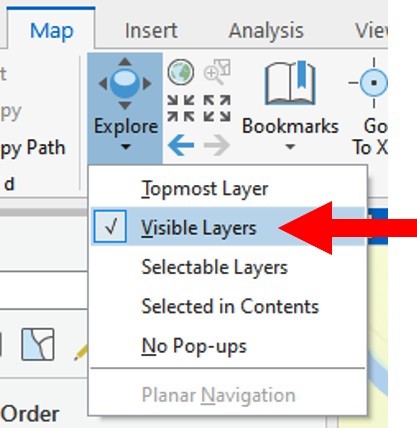 مشاهده لایه ها