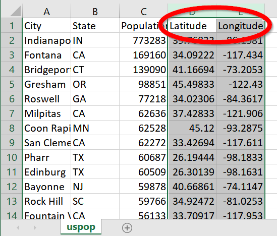 کار با فایل های اکسل در gis